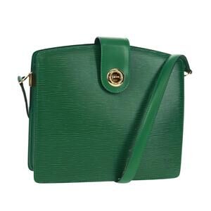 LOUIS VUITTON Epi Capuchin Shoulder Bag Green M52344 LV Auth ka1210